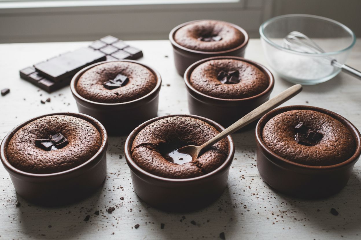Moelleux au chocolat sans gluten terminé
