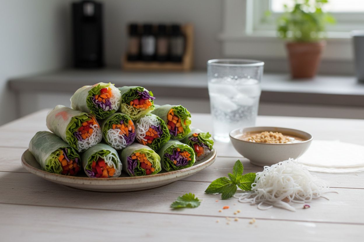 Spring rolls végétariens terminé