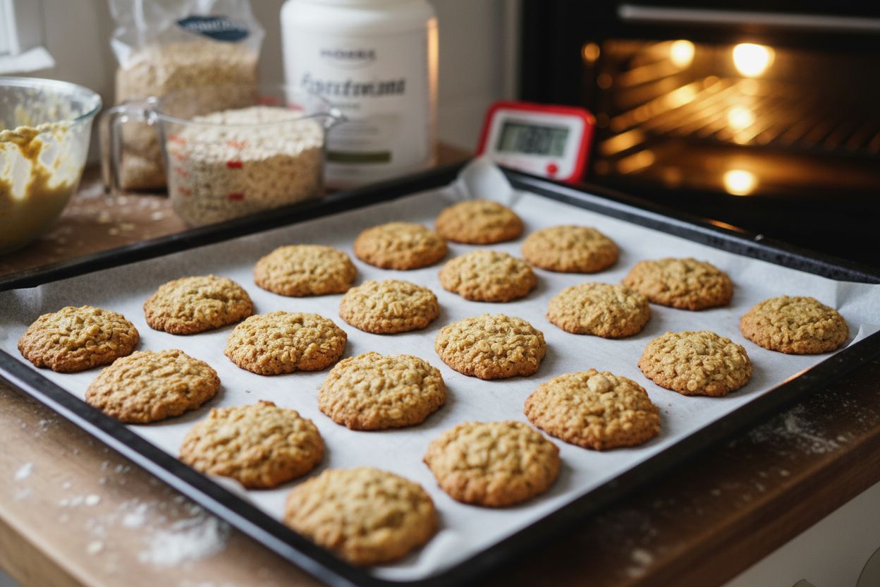Cookies protéinés sans sucre terminé