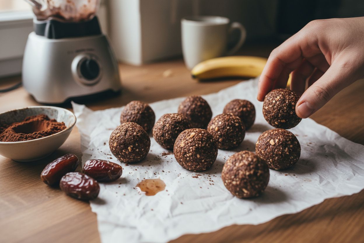 Energy balls dattes et cacao terminé
