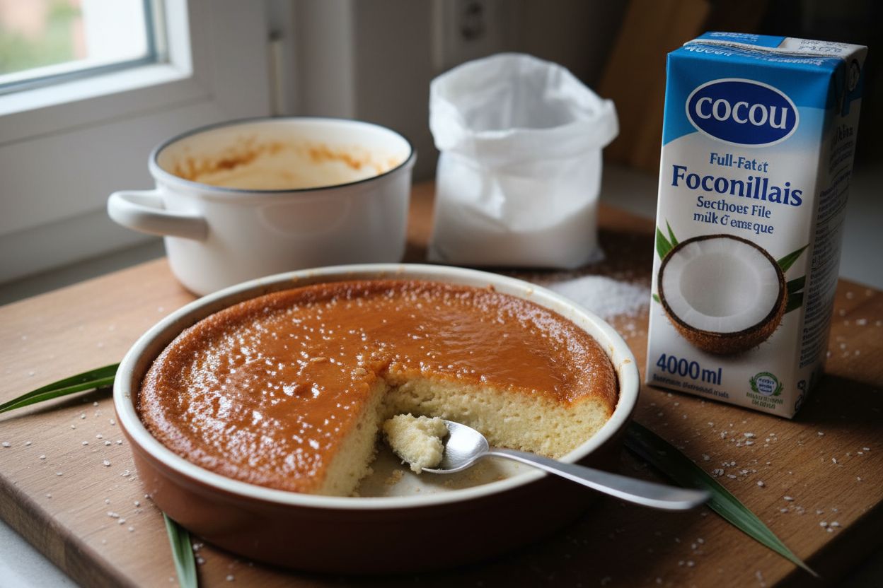 Flan coco antillais sans œuf terminé