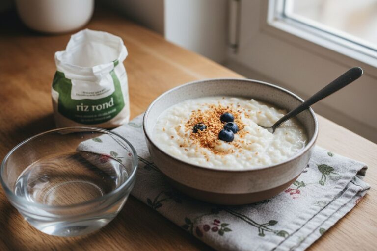 Riz au lait végétal crémeux recette sans lactose et vitaminée