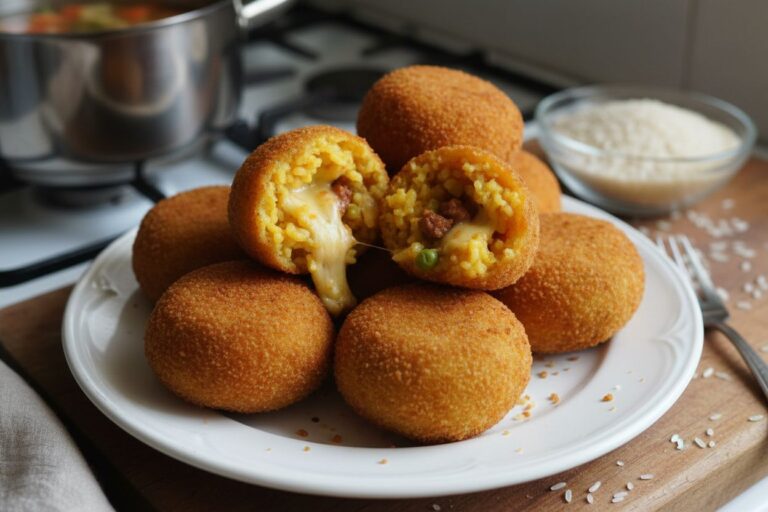 Recette arancini Boulettes de riz siciliennes croustillantes et fondantes