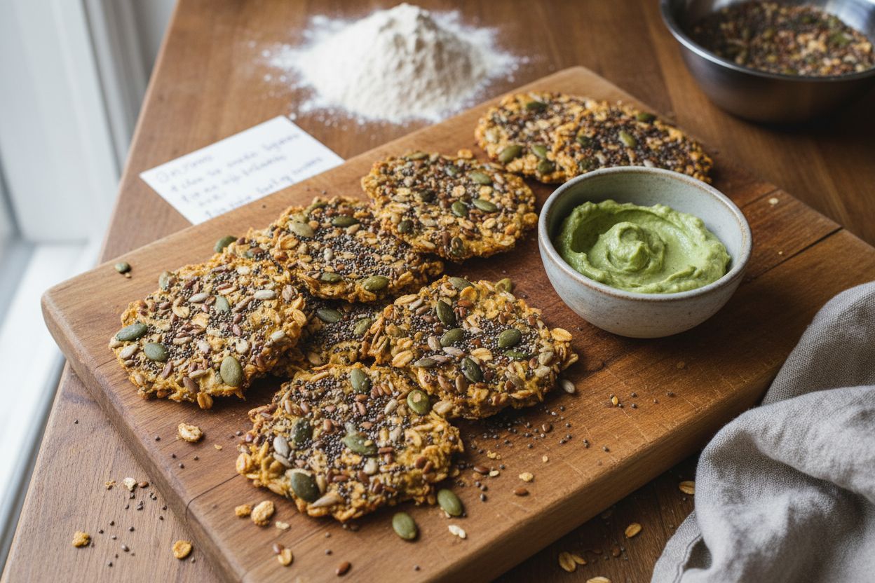 Crackers aux graines maison Recette croquante et végétarienne
