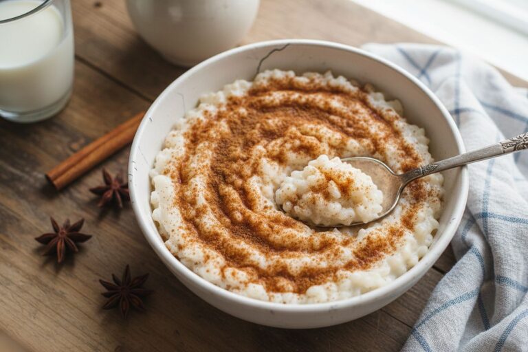 Riz au lait crémeux à la cannelle Recette Réconfortante et Facile