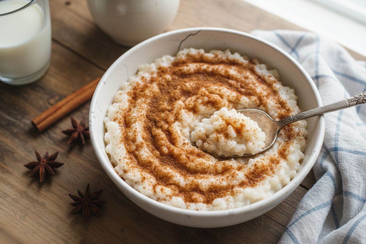 Riz au lait crémeux à la cannelle Recette Réconfortante et Facile