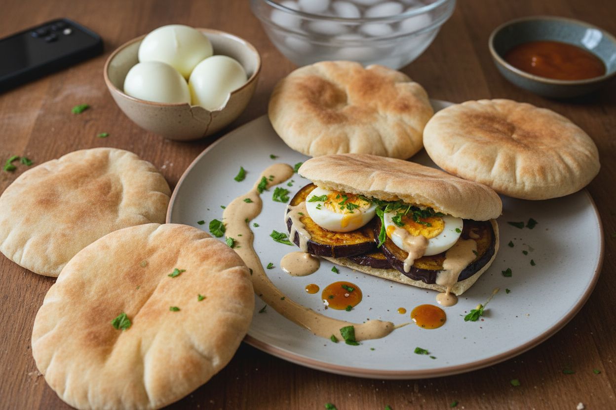 Sabich La recette de ce sandwich végétarien pour voyager au Moyen Orient