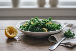 Salade de chou kale massé au citron