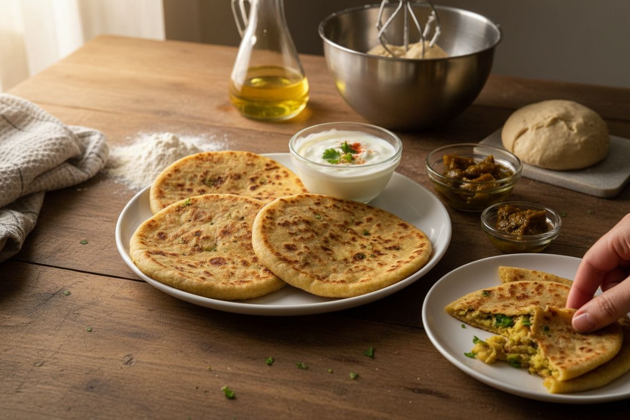 Aloo paratha indien