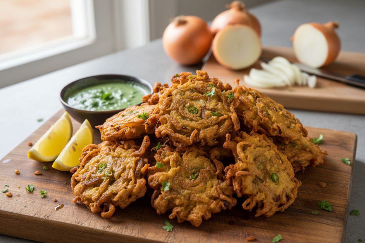 Bhajis d'oignons indiens