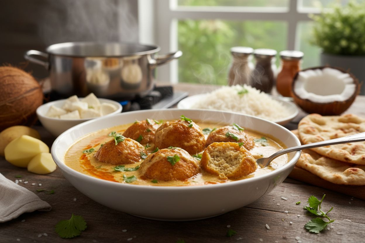 Malai kofta indien (boulettes en sauce crémeuse)