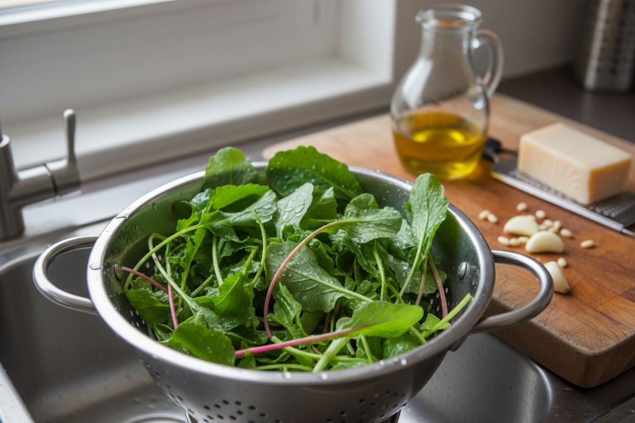 Pesto de fanes de radis