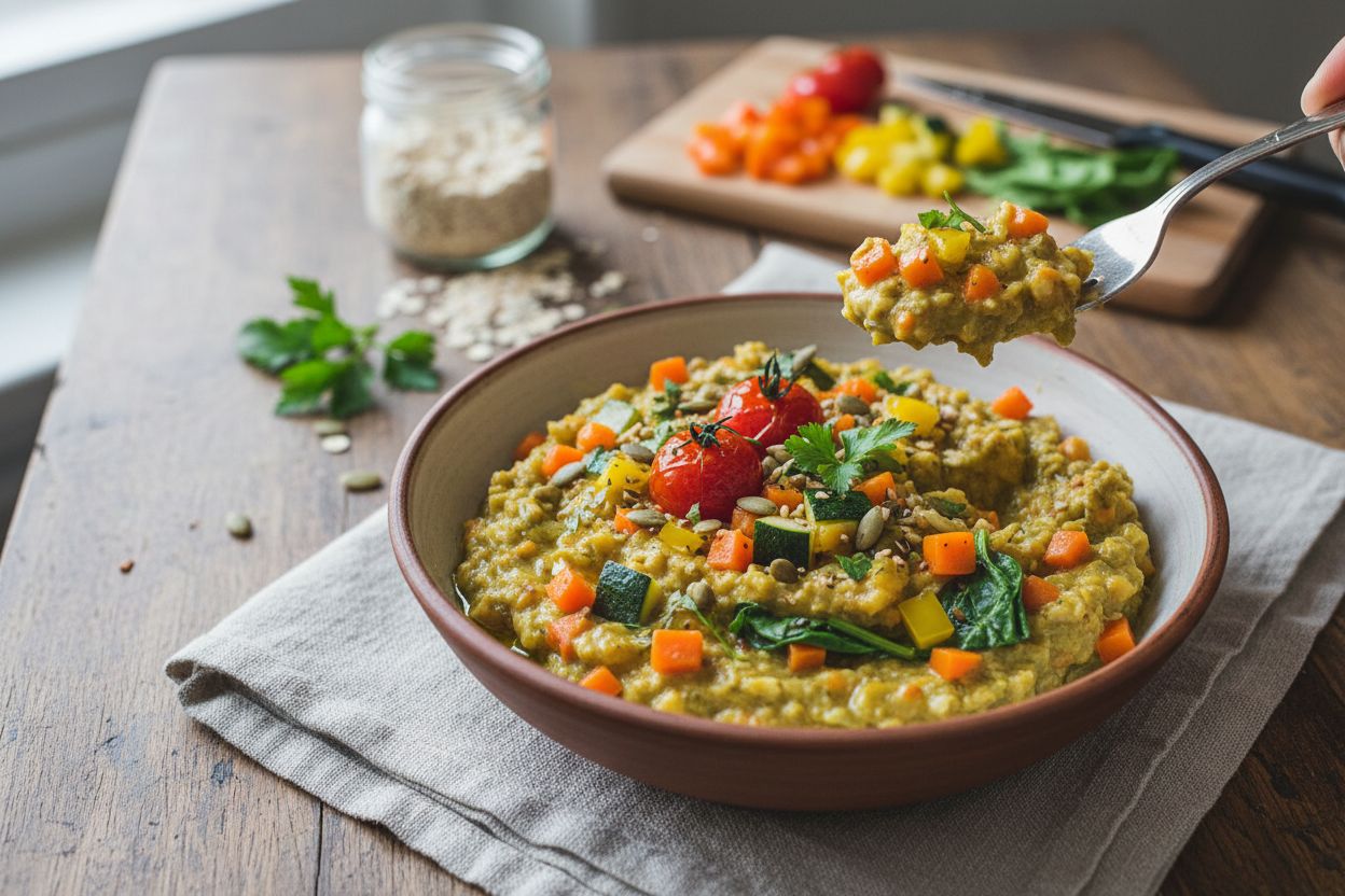 Porridge salé aux légumes