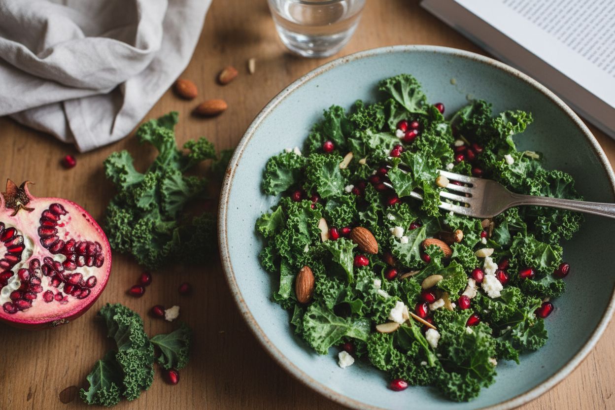 Salade de chou kale et grenade