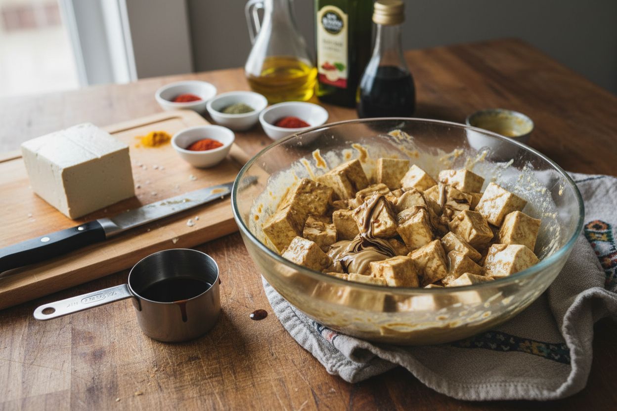 Tofu mariné façon shawarma