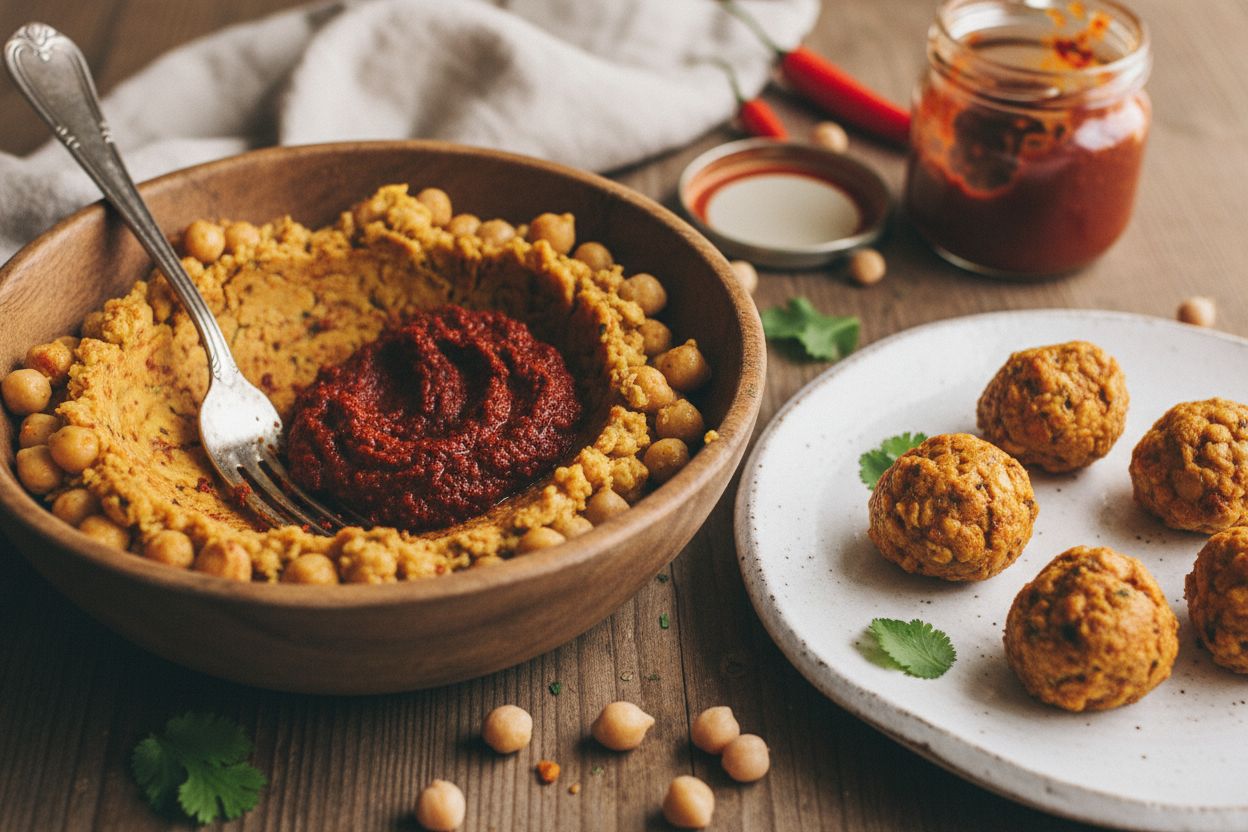 Boulettes de pois chiches à la harissa