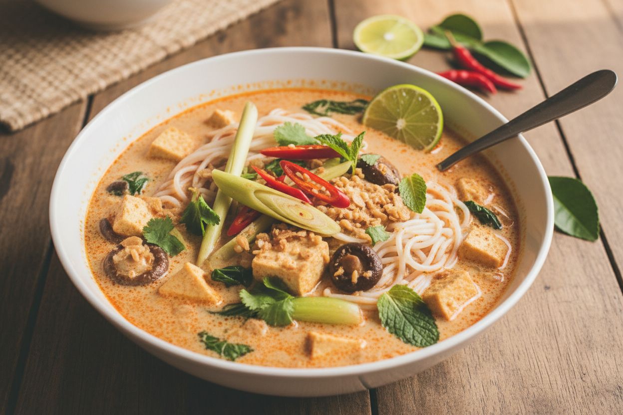 Soupe laksa malaisienne végétarienne