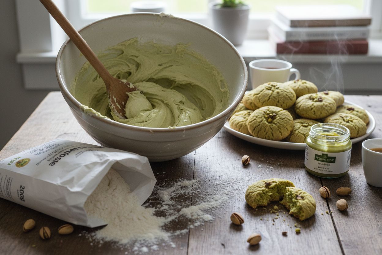 Cookies à la pâte de pistache terminé