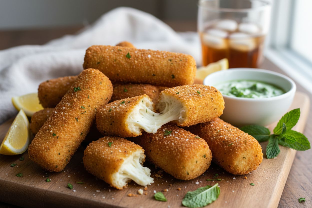 Croquettes de fromage halloumi terminé