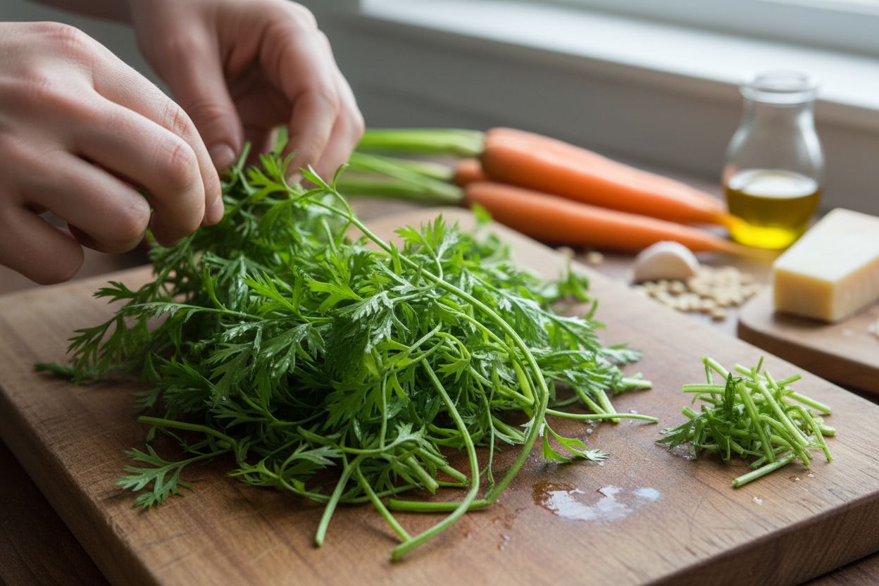 Que faire avec des fanes de carottes terminé