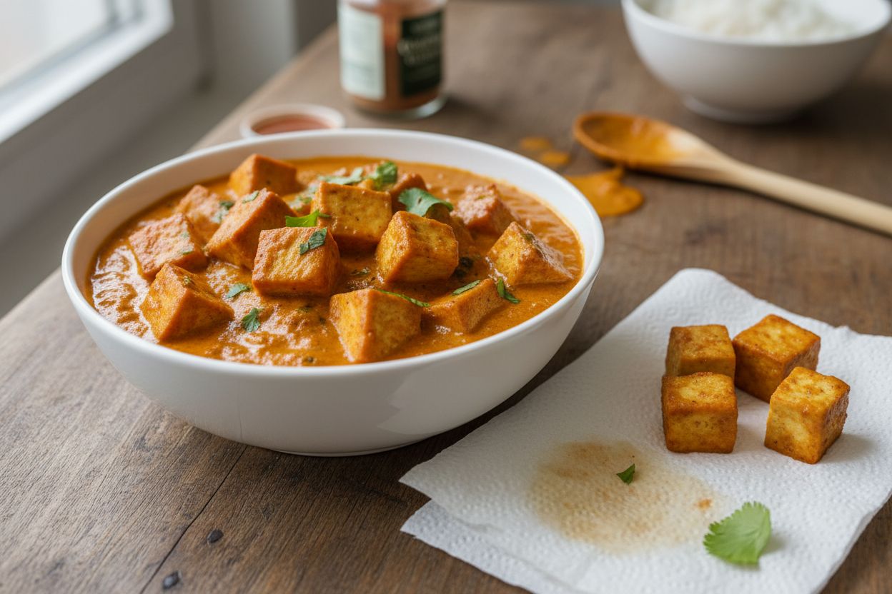 Tofu tikka masala terminé