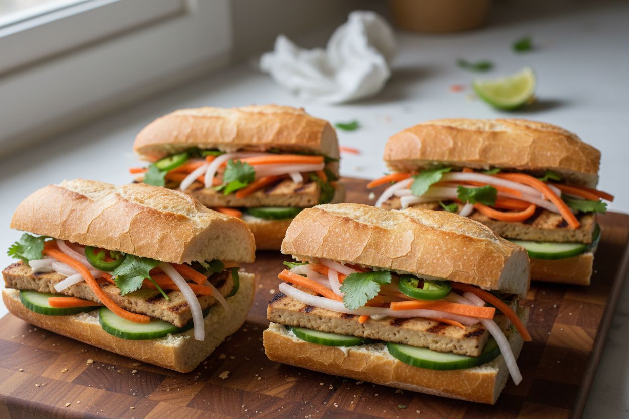 Banh mi végétarien vietnamien terminé