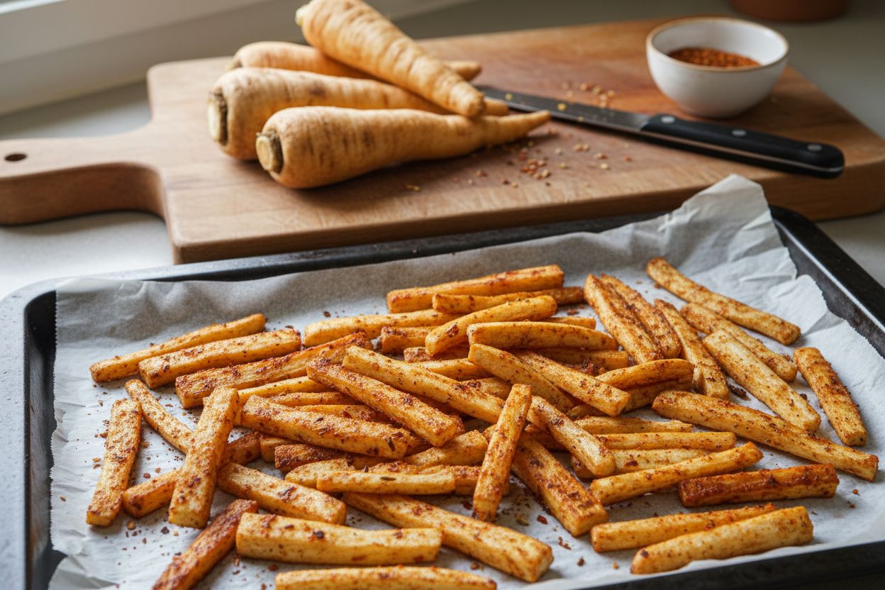 Frites de panais épicées terminé