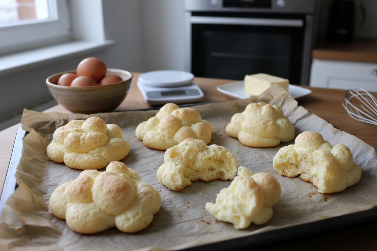 Pain nuage (cloud bread) sans farine terminé