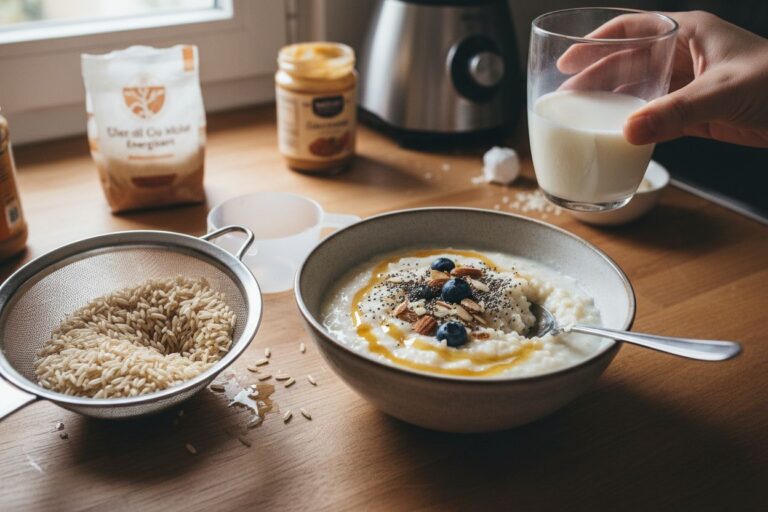Riz au lait végétal crémeux recette saine et énergisante