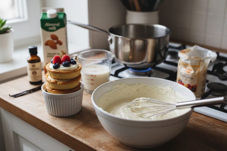 Crème pâtissière végétale facile et gourmande Recette sans œuf onctueuse