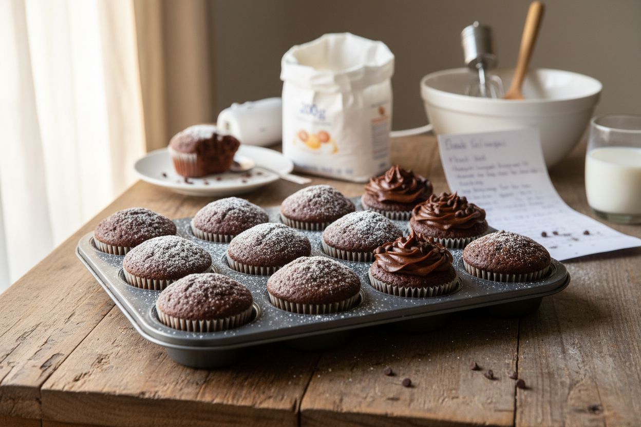 Recette cupcakes chocolat moelleux et gourmands facile à faire