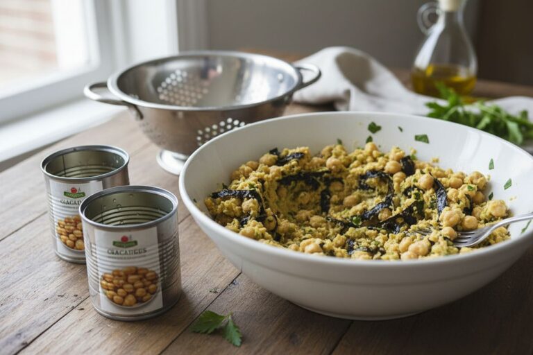 Salade Végétale Façon Thon aux Pois Chiches et Nori Recette Protéinée