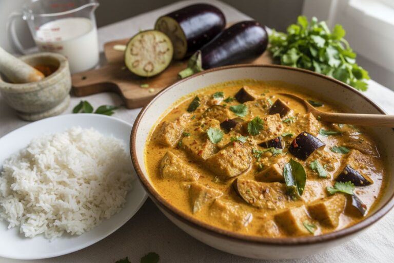 Curry Aubergines Moelleuses Recette Végétarienne Parfumée Simple