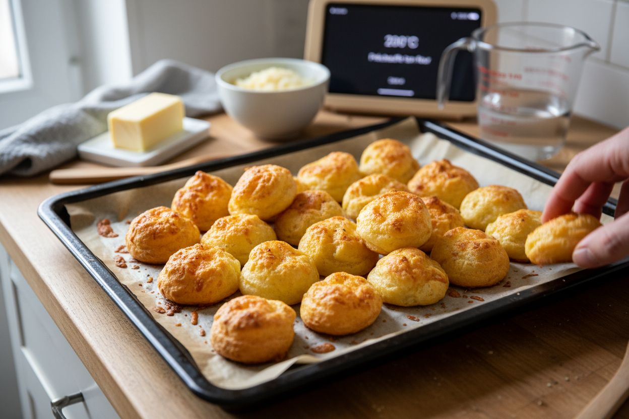 Recette gougères croquantes et moelleuses au gruyère