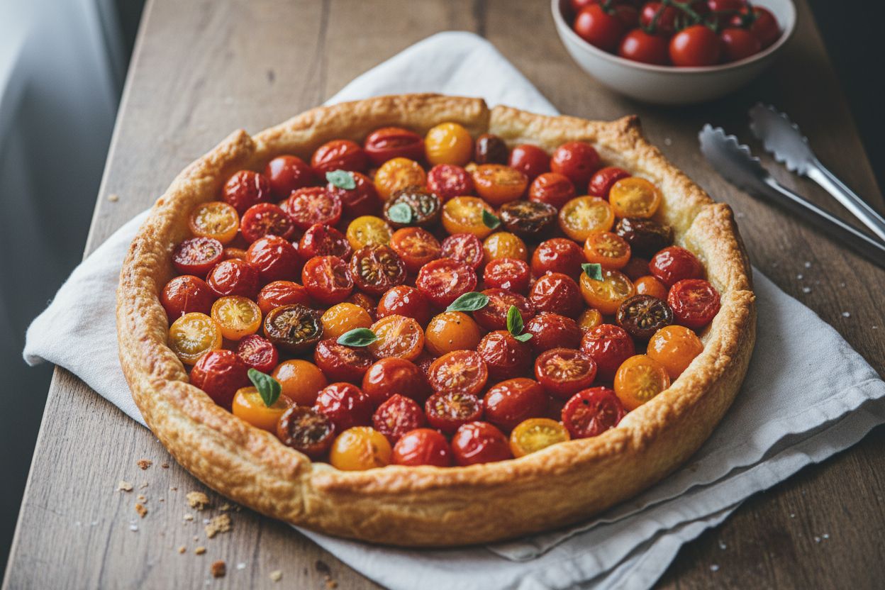 Tarte tatin aux tomates cerises