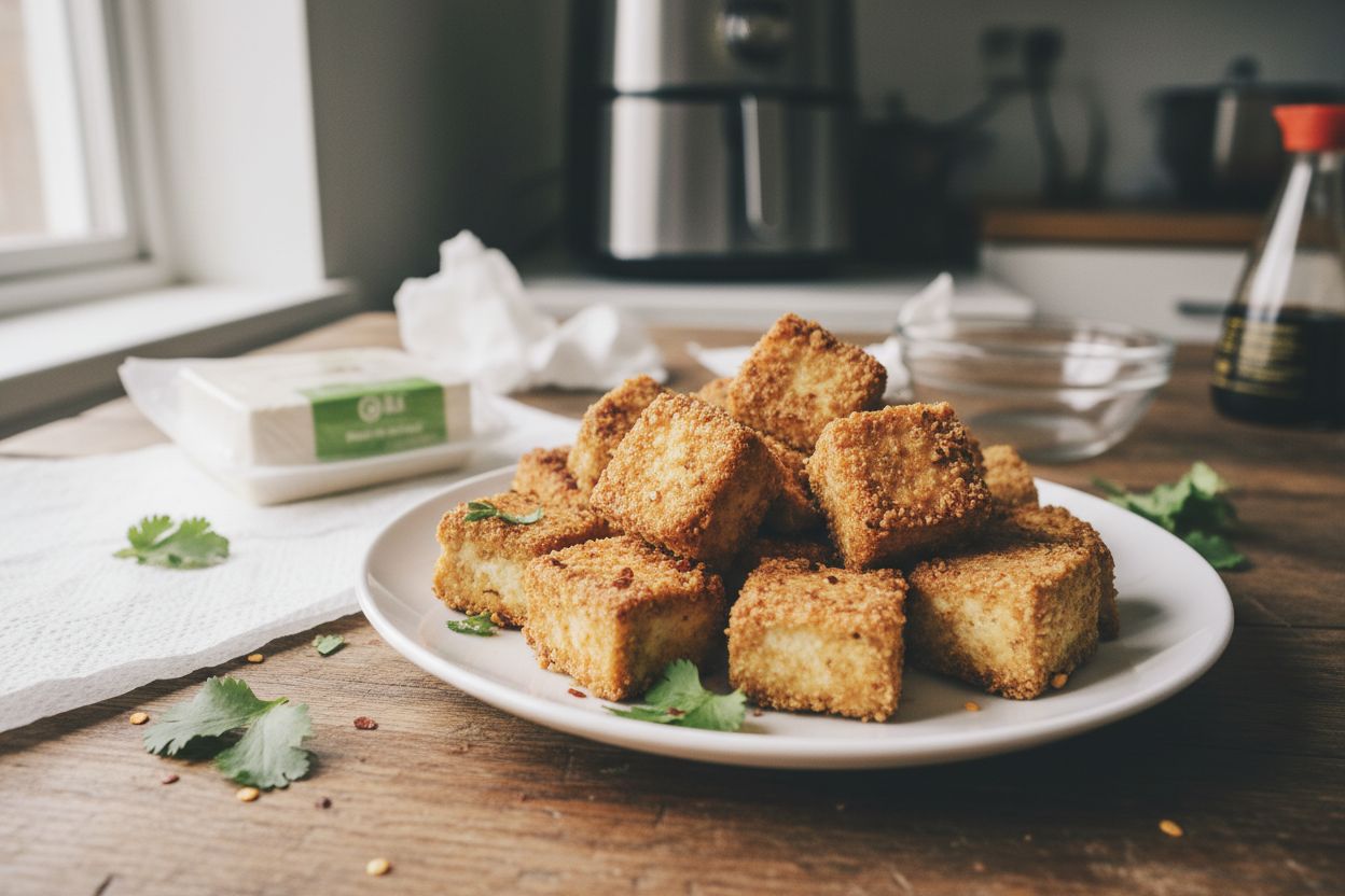 Tofu croustillant à l'air fryer
