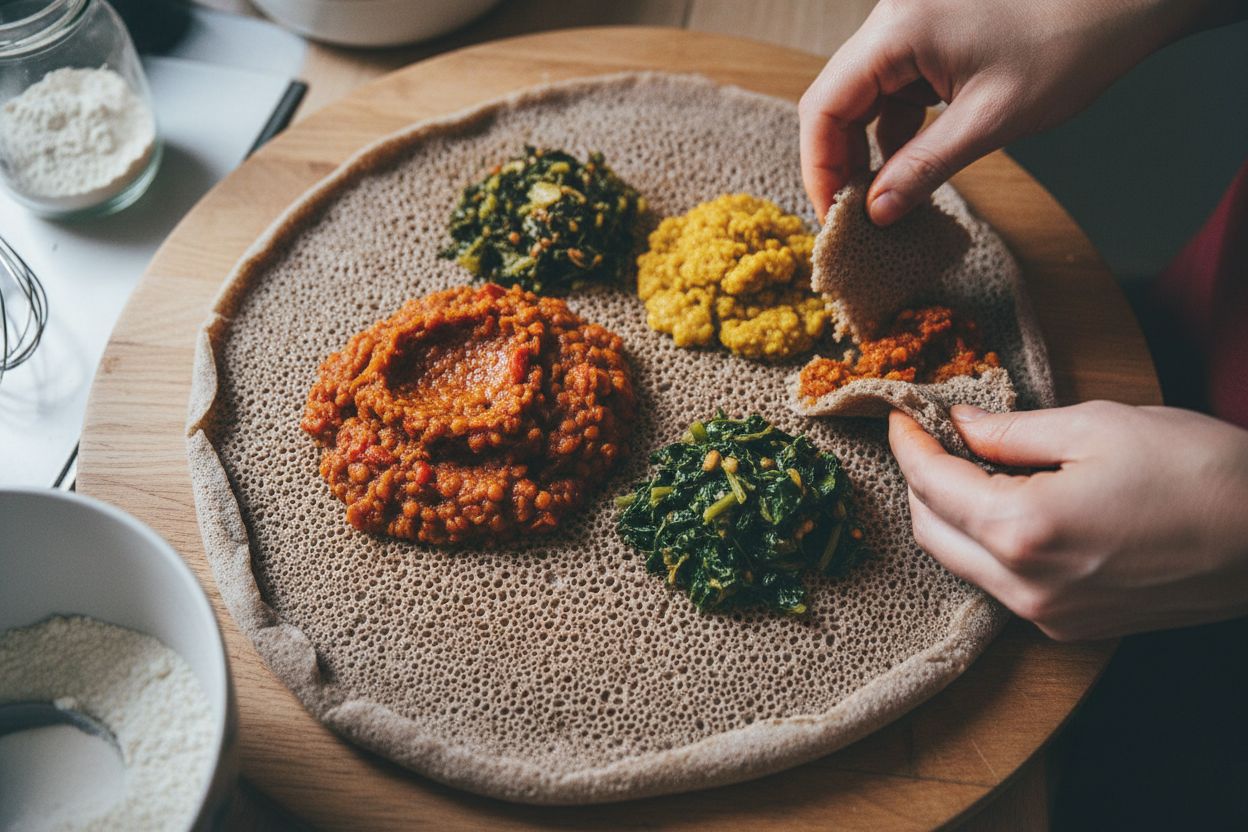 Injera et misir wot éthiopien