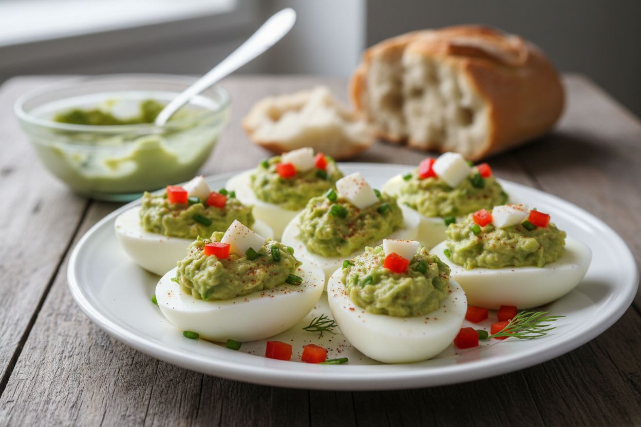 Œufs mimosa végétariens (avec avocat)
