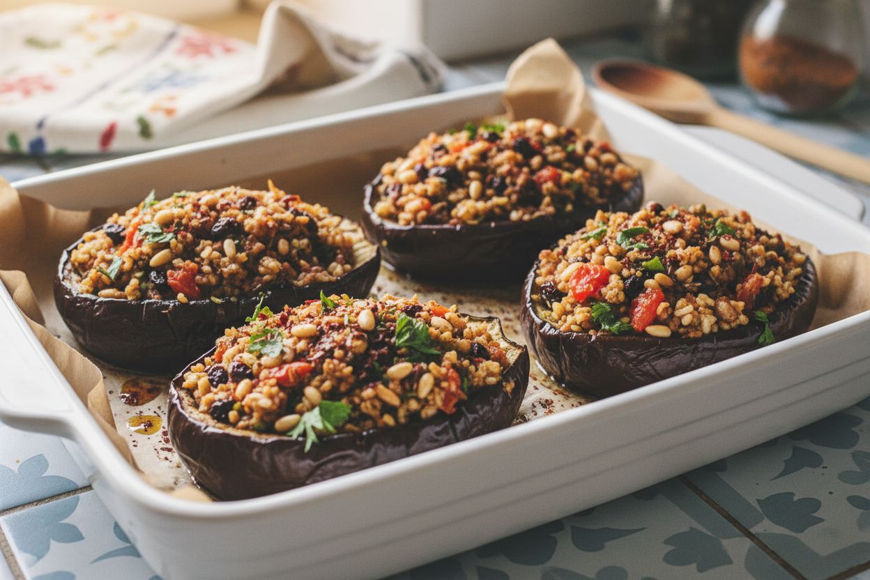Aubergines farcies turques terminé