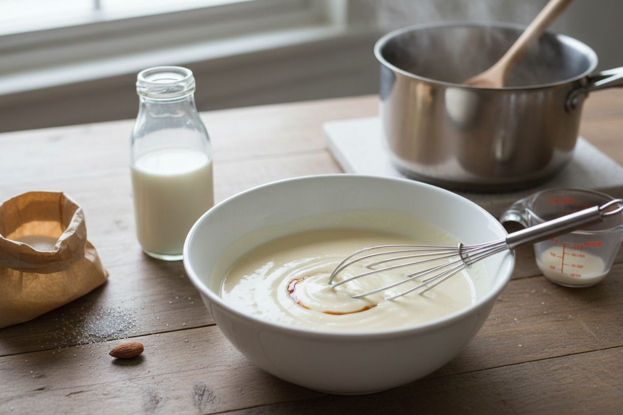 Crème pâtissière sans œuf terminé