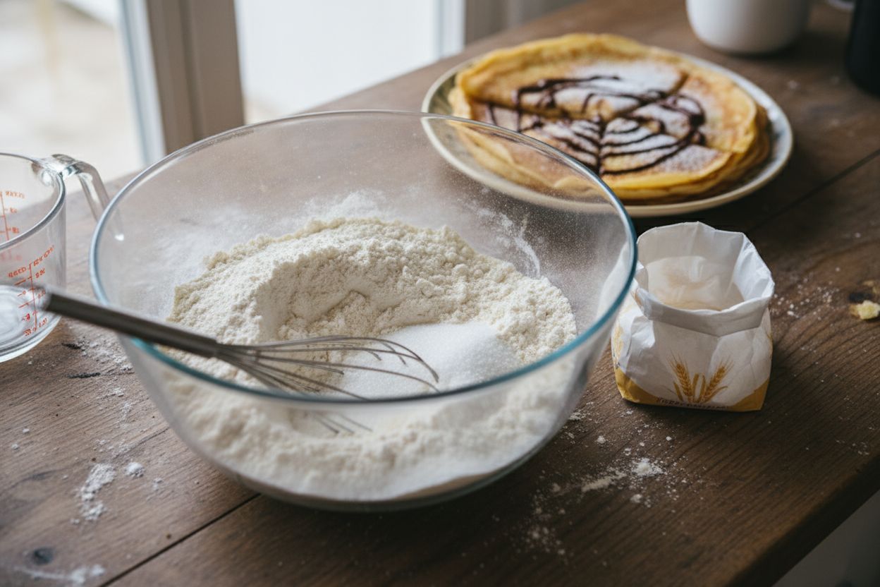 Crêpes sucrées végétariennes terminé
