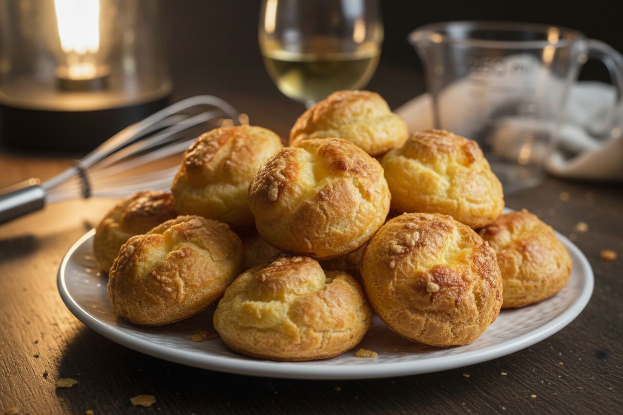 Gougères au fromage terminé
