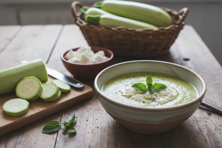 Velouté courgettes thym romarin Recette provençale onctueuse