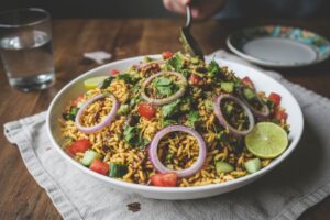 Snack indien au riz soufflé