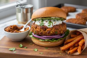 Burger végétarien indien