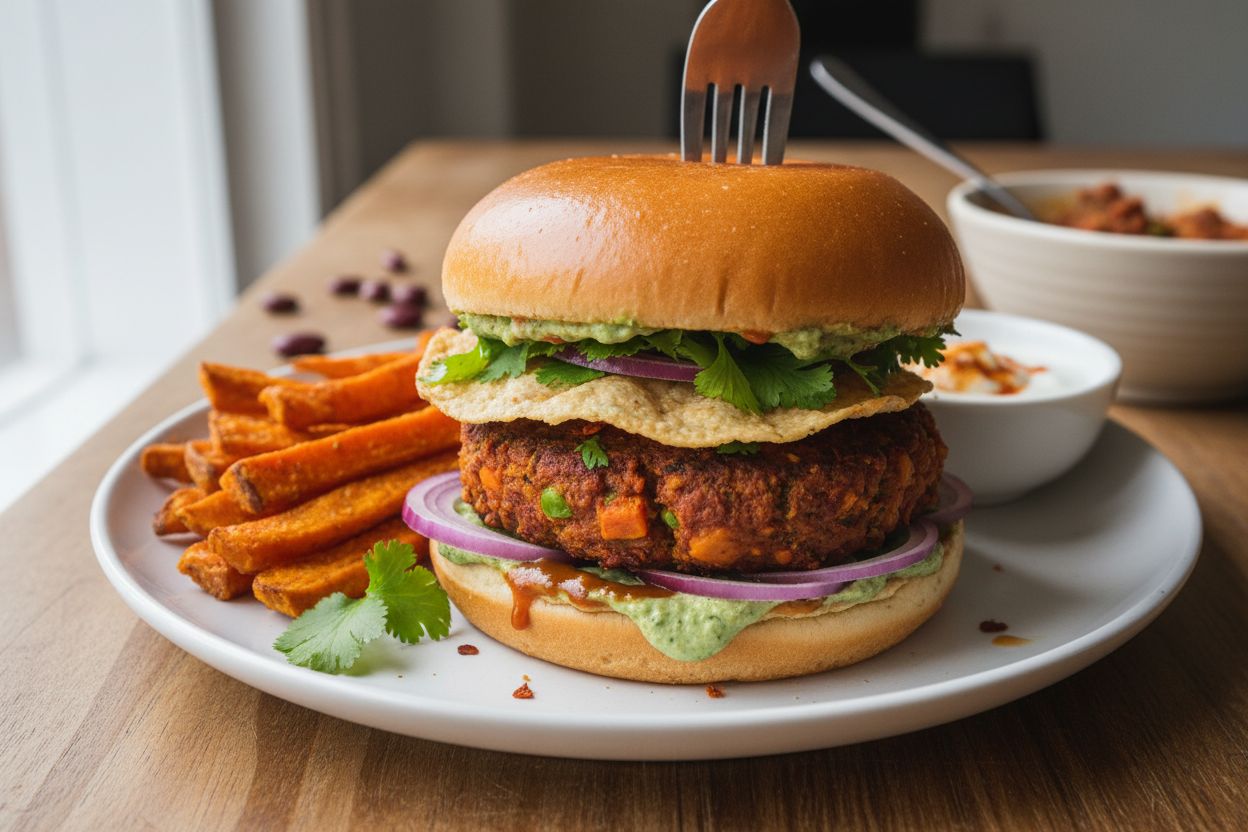 Burger végétarien indien