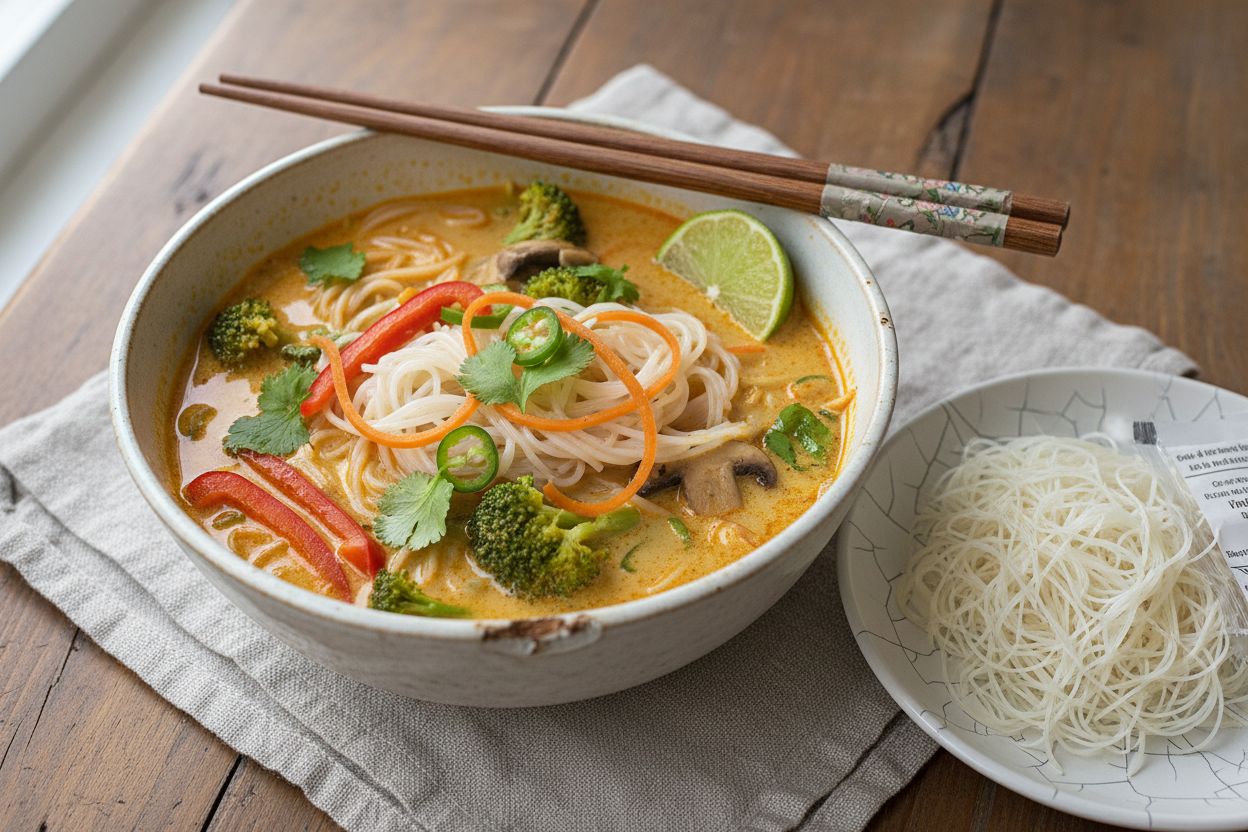 Soupe de nouilles thaï au curry