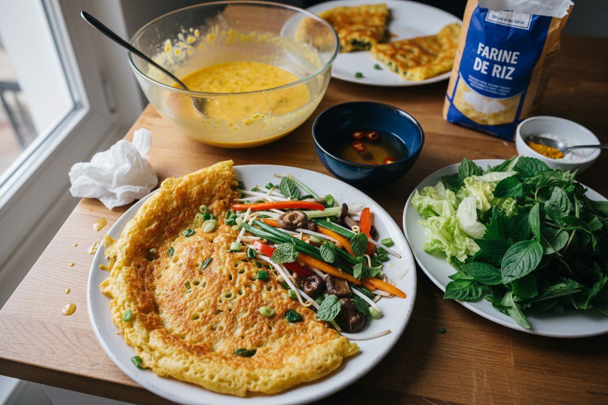 Crêpe vietnamienne végétarienne