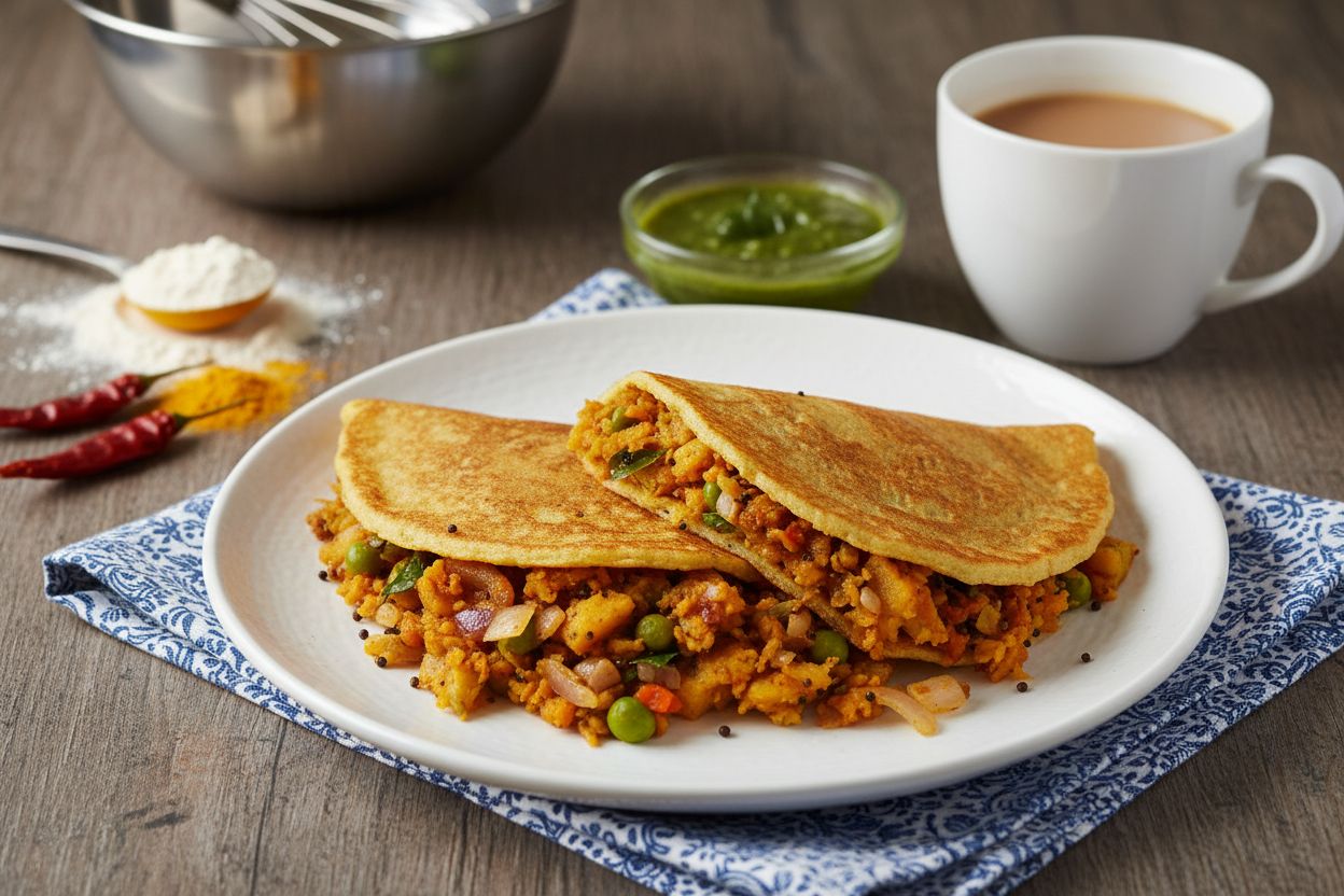 Crêpe indienne farcie