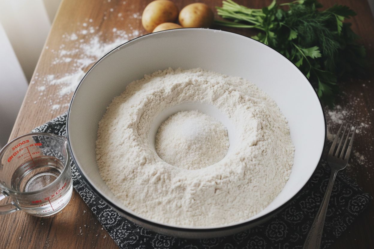 Gözleme turque aux pommes de terre et herbes